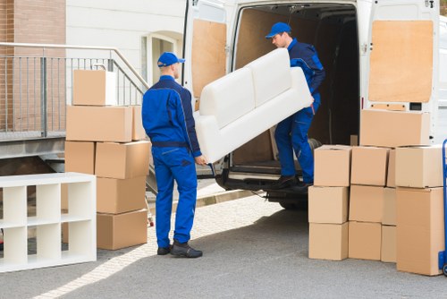Removal team helping with a house move in Haringey