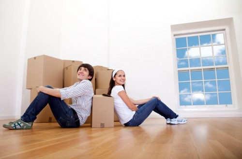 Loading a removal truck for a move in Haringey