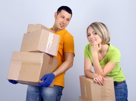 Removal van ready for a local move in Haringey