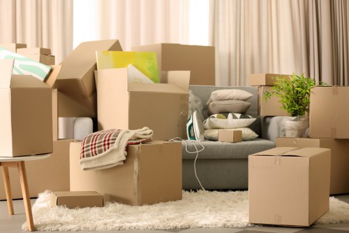 Packing and moving office equipment for a Haringey business move