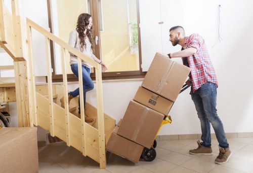 Assorted cardboard boxes and packing materials for Haringey moves