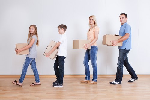 Local van service loading furniture for a flat move