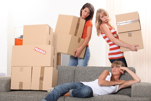 Packing and preparing boxes for a Haringey move